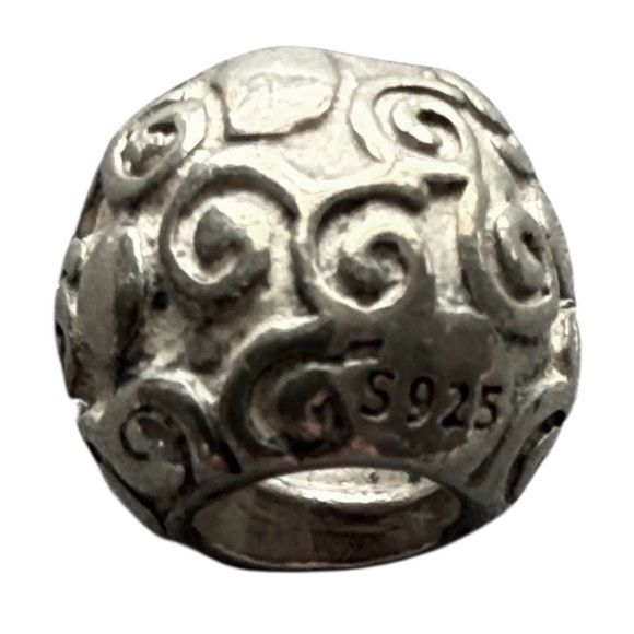Pandora Jewelry - Pandora Sterling Silver Vintage‎ Scroll Charm S925 ALE Retired Bead